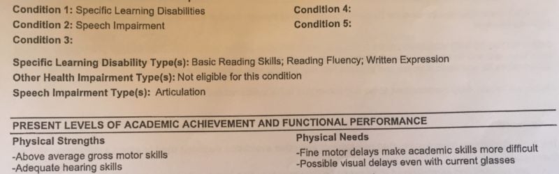 example case study of child with dyslexia