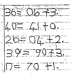 Example of dyscalculia