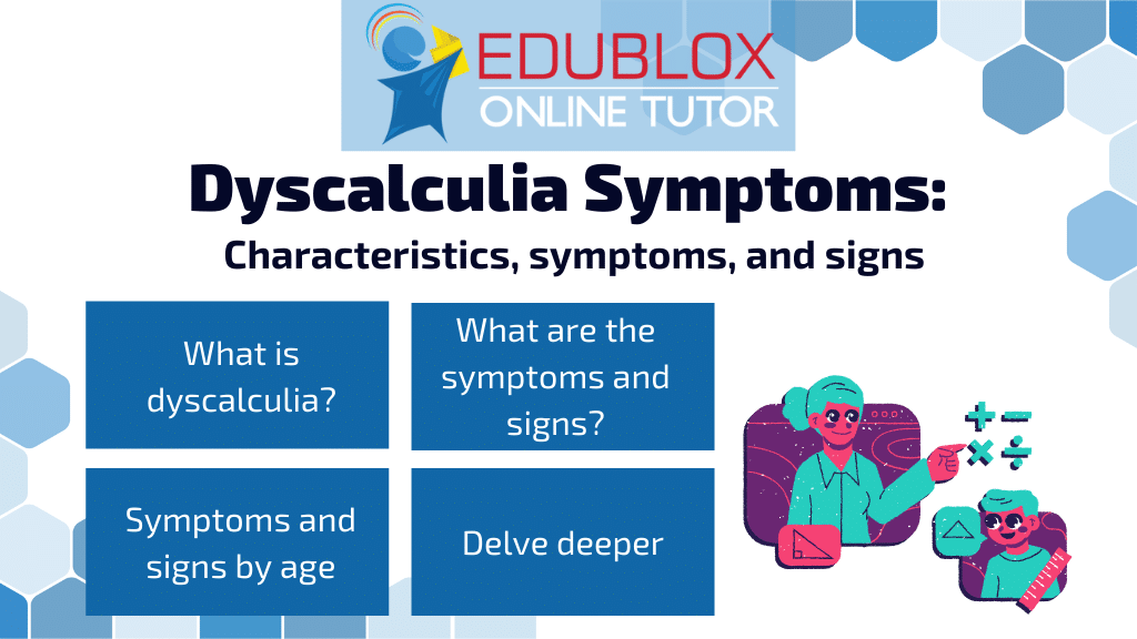Dyscalculia symptoms - index