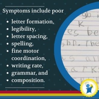 Dysgraphia symptoms