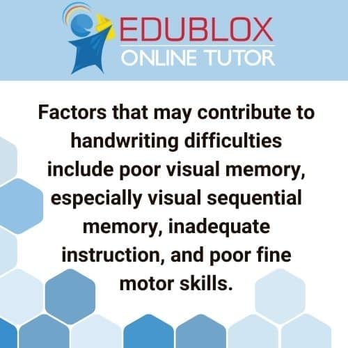 Causes of poor handwriting