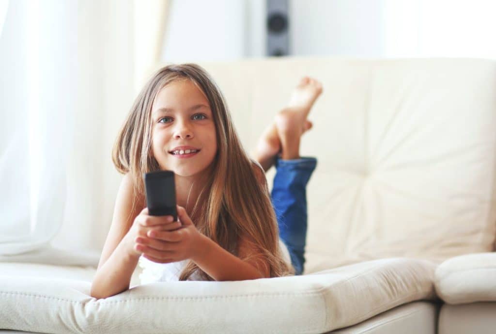 Child watching TV