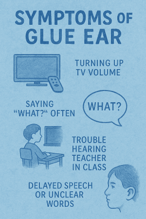Symptoms of glue ear
