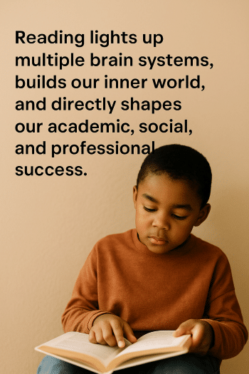 "Reading lights up multiple brain systems, builds our inner world, and directly shapes our academic, social, and professional success."